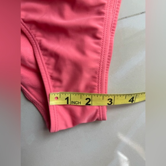 Juicy Couture Orange One Piece Swimsuit - Size L Tie Zipper Comfy Beach Summer - Picture 13 of 16